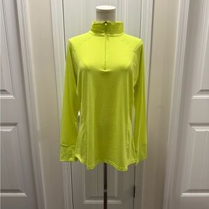 Bright Yellow Quarter-Zip Pullover